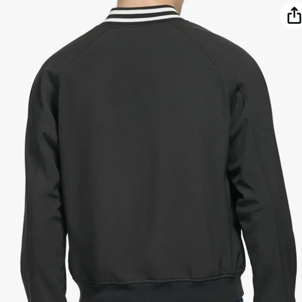 NWT Levi's Men's Softshell Varsity Bomber Jacket Black Large